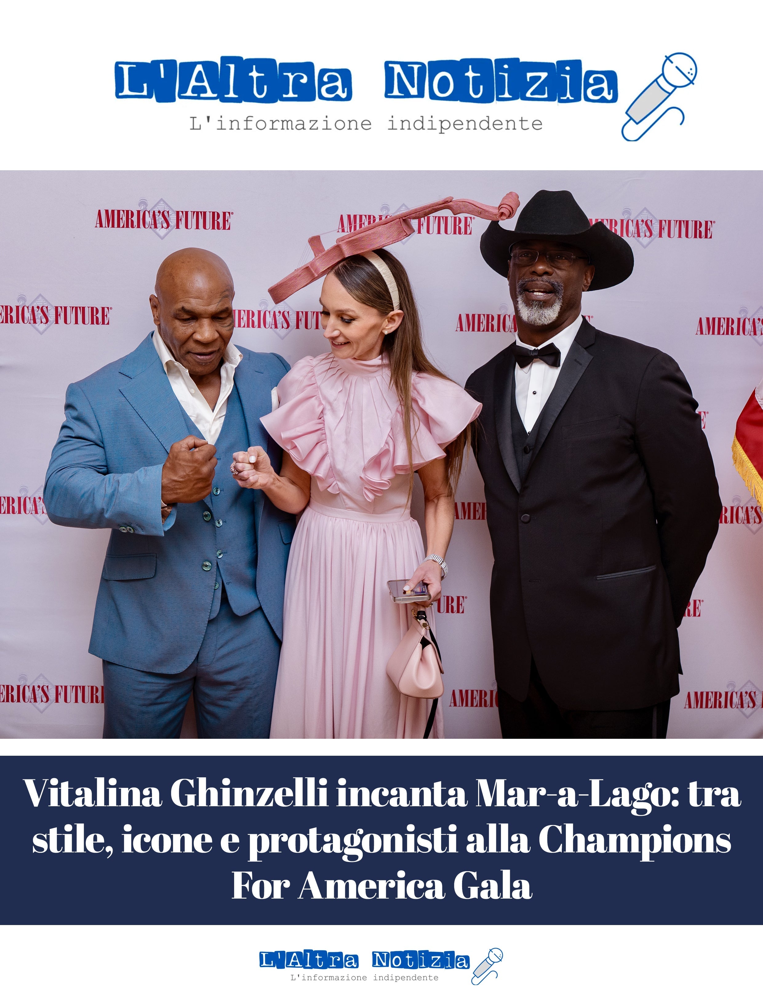 Vitalina Ghinzelli incanta Mar-a-Lago: tra stile, icone e protagonisti alla Champions For America Gala