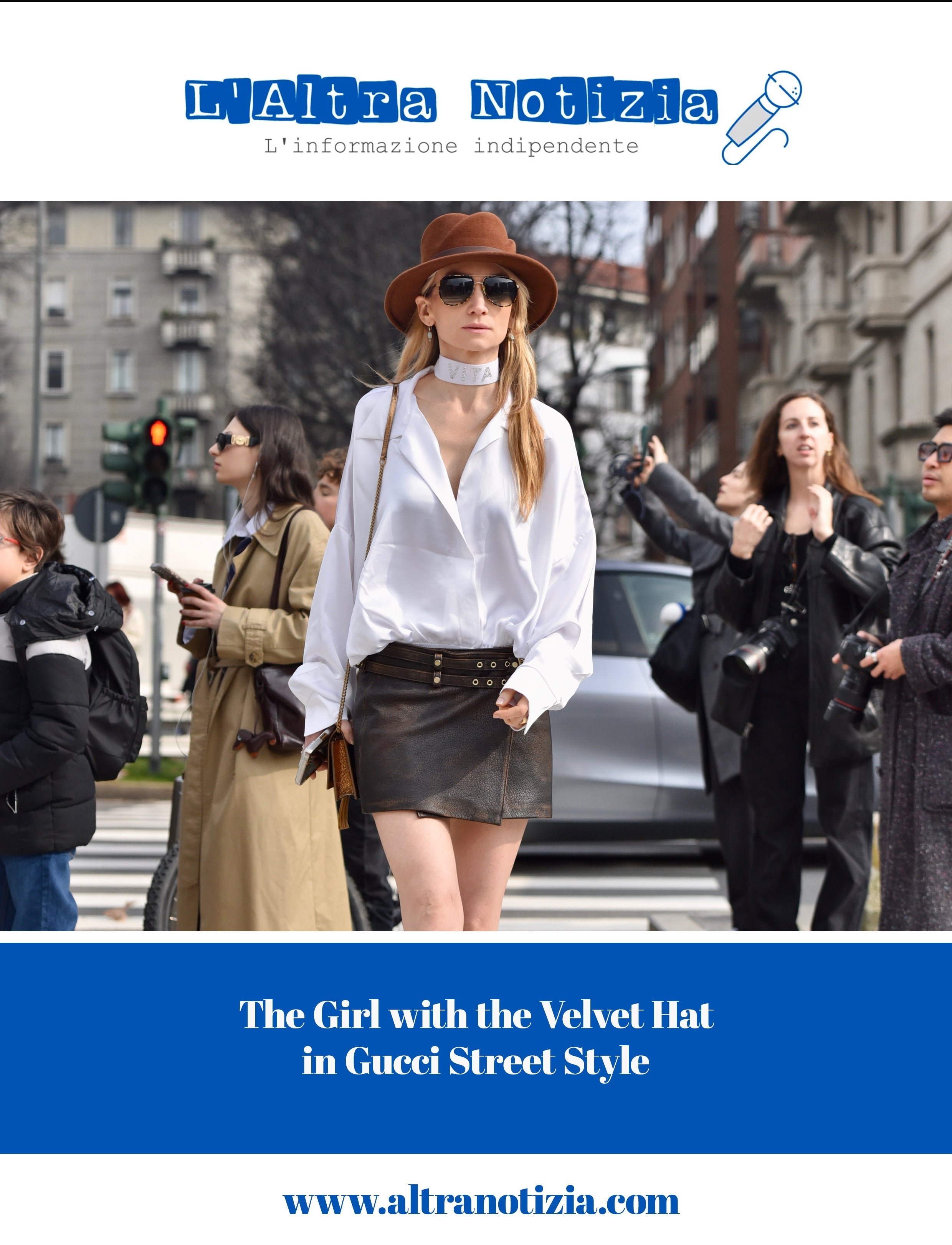Vitalina: la ragazza dal Velvet Hat nello street style di Gucci