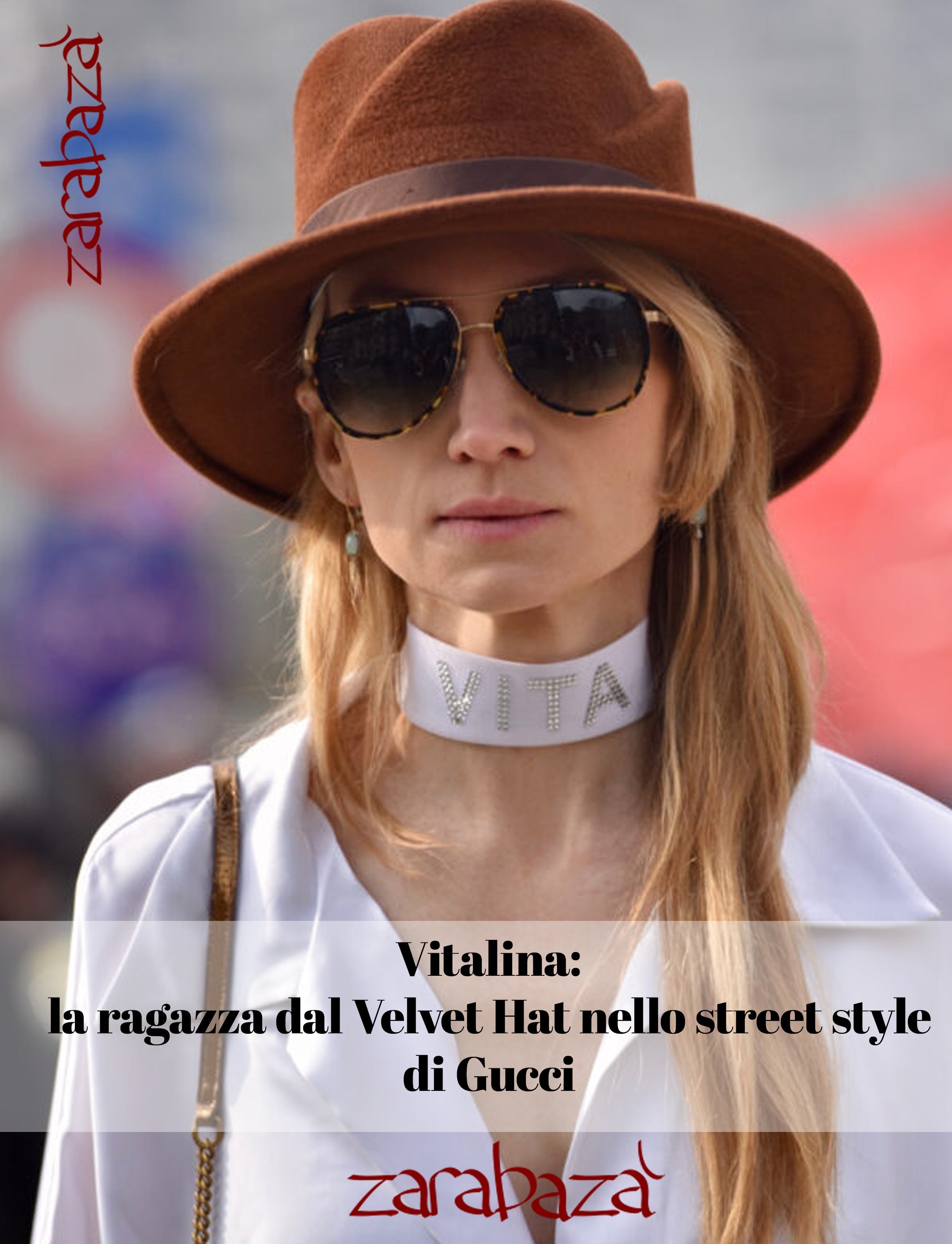 Vitalina: la ragazza dal Velvet Hat nello street style di Gucci